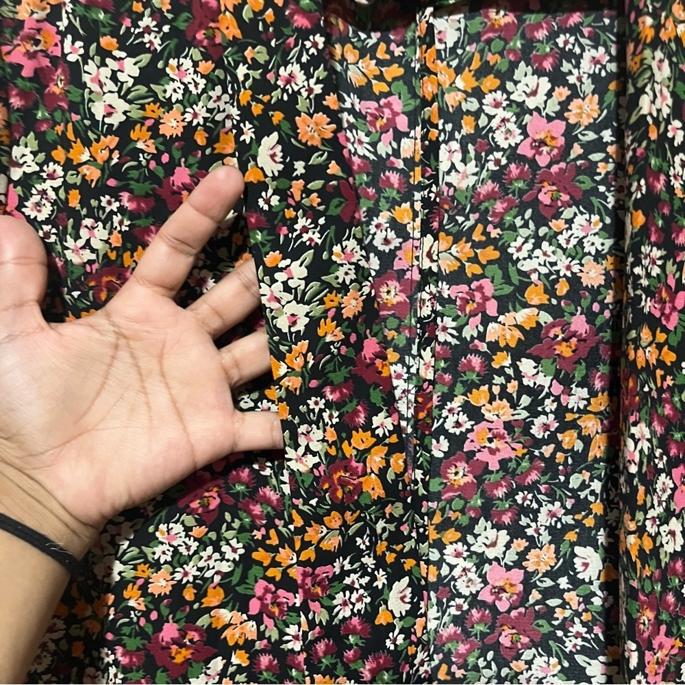 Lulu's Miss Punctuality Pink and Black Floral Print Lightweight Blazer - Picture 4 of 12